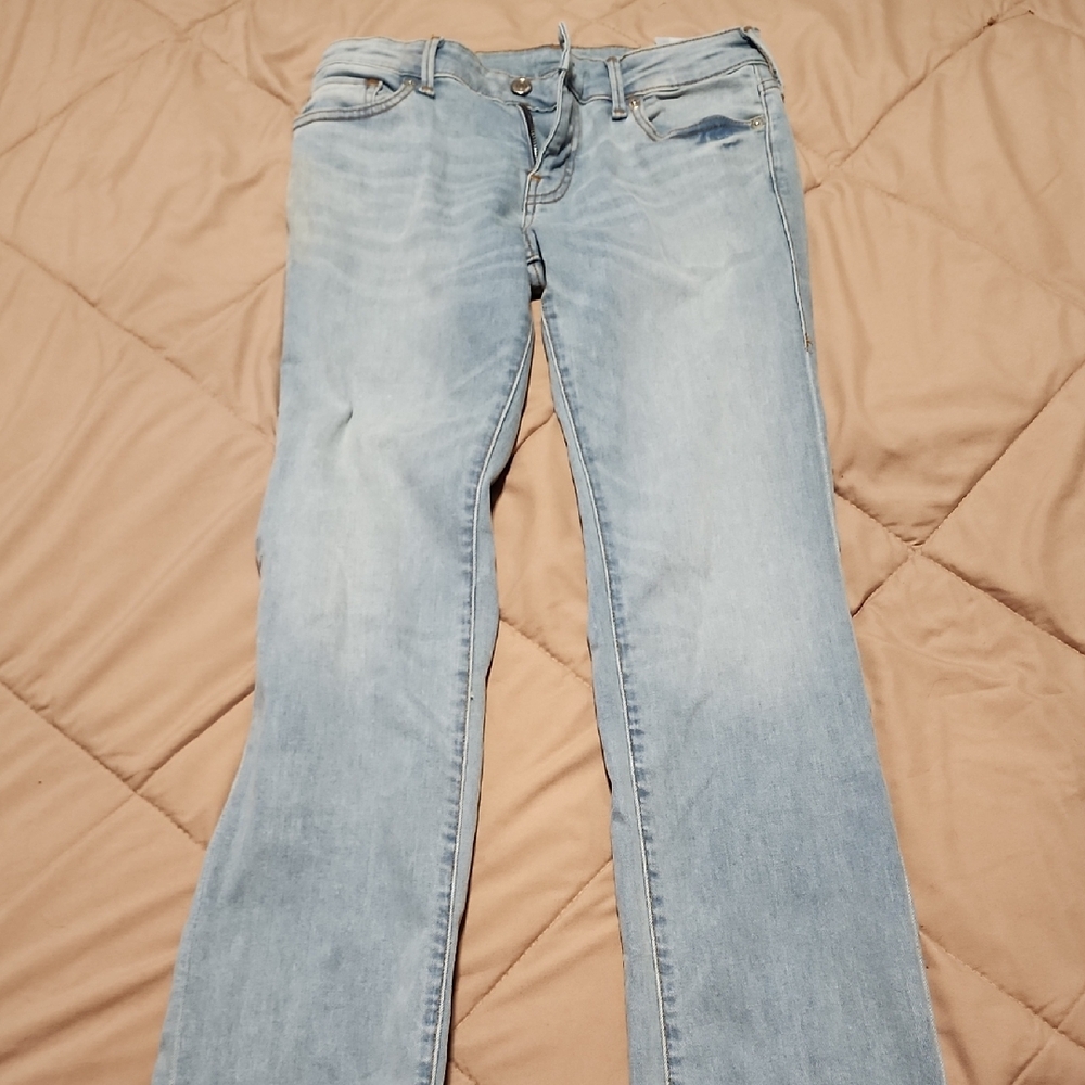 True Religion Sky Blue Straight Leg Jeans